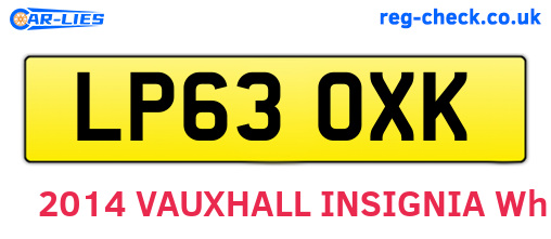 LP63OXK are the vehicle registration plates.