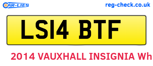 LS14BTF are the vehicle registration plates.