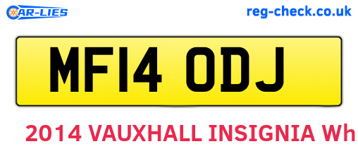 MF14ODJ are the vehicle registration plates.