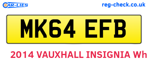 MK64EFB are the vehicle registration plates.