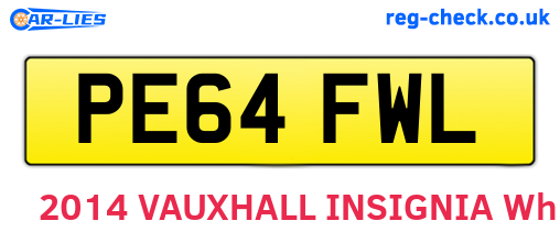 PE64FWL are the vehicle registration plates.