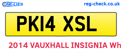 PK14XSL are the vehicle registration plates.