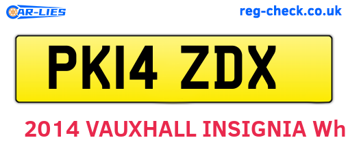 PK14ZDX are the vehicle registration plates.