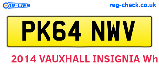 PK64NWV are the vehicle registration plates.