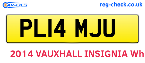 PL14MJU are the vehicle registration plates.