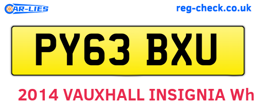 PY63BXU are the vehicle registration plates.