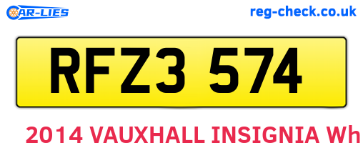 RFZ3574 are the vehicle registration plates.