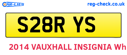 S28RYS are the vehicle registration plates.