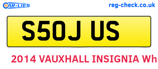 S50JUS are the vehicle registration plates.
