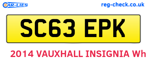 SC63EPK are the vehicle registration plates.