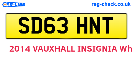 SD63HNT are the vehicle registration plates.