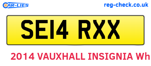 SE14RXX are the vehicle registration plates.