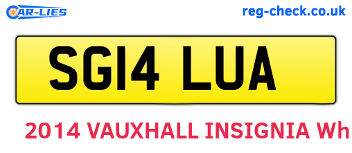 SG14LUA are the vehicle registration plates.