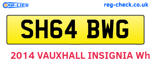 SH64BWG are the vehicle registration plates.