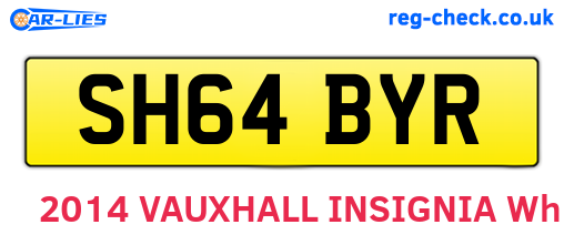 SH64BYR are the vehicle registration plates.