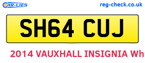 SH64CUJ are the vehicle registration plates.