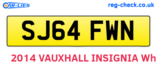 SJ64FWN are the vehicle registration plates.