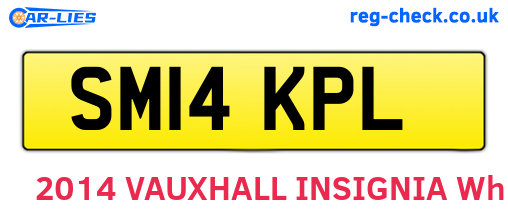 SM14KPL are the vehicle registration plates.