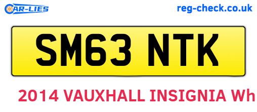 SM63NTK are the vehicle registration plates.