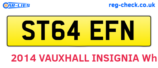 ST64EFN are the vehicle registration plates.