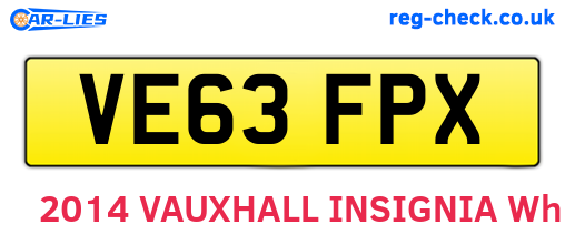 VE63FPX are the vehicle registration plates.