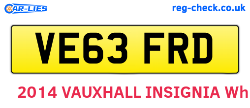 VE63FRD are the vehicle registration plates.