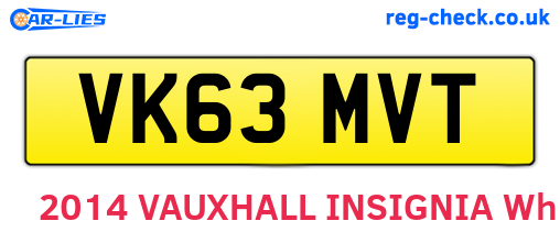 VK63MVT are the vehicle registration plates.
