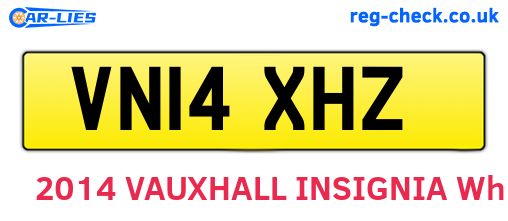 VN14XHZ are the vehicle registration plates.