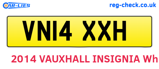 VN14XXH are the vehicle registration plates.
