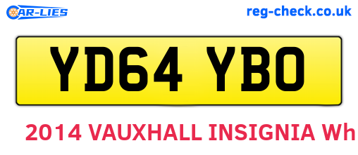 YD64YBO are the vehicle registration plates.