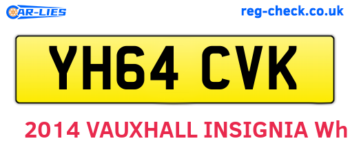 YH64CVK are the vehicle registration plates.