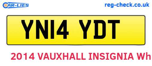 YN14YDT are the vehicle registration plates.