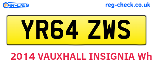 YR64ZWS are the vehicle registration plates.