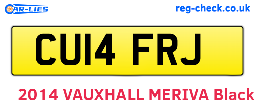 CU14FRJ are the vehicle registration plates.