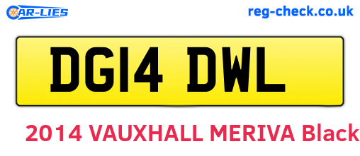 DG14DWL are the vehicle registration plates.