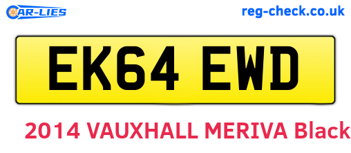 EK64EWD are the vehicle registration plates.