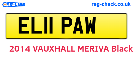 EL11PAW are the vehicle registration plates.