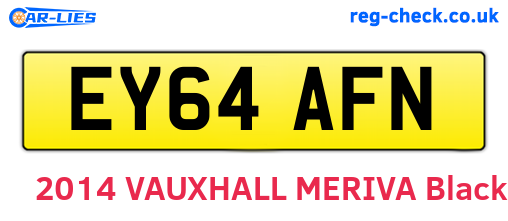 EY64AFN are the vehicle registration plates.