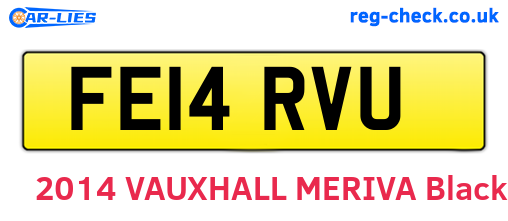 FE14RVU are the vehicle registration plates.