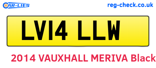 LV14LLW are the vehicle registration plates.