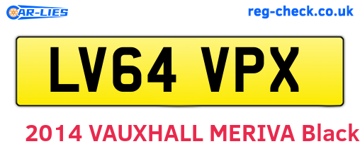 LV64VPX are the vehicle registration plates.