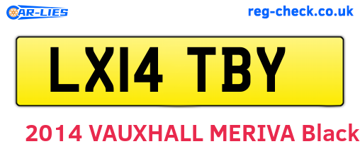 LX14TBY are the vehicle registration plates.