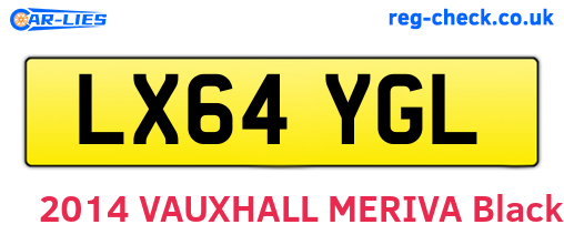 LX64YGL are the vehicle registration plates.