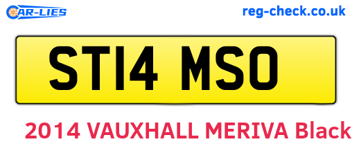 ST14MSO are the vehicle registration plates.