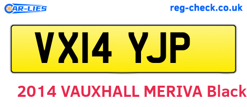 VX14YJP are the vehicle registration plates.