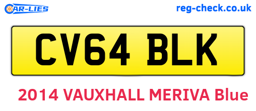 CV64BLK are the vehicle registration plates.