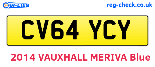 CV64YCY are the vehicle registration plates.