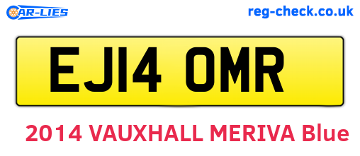 EJ14OMR are the vehicle registration plates.