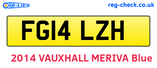 FG14LZH are the vehicle registration plates.