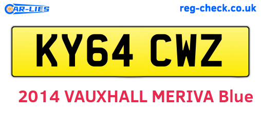 KY64CWZ are the vehicle registration plates.